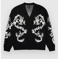 HUF Twin Dragon Strickjacke black Gr. XL