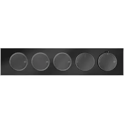 Gessi Origini Fertigmontageset Hochleistung-Thermostat mit Tasten-Bedienung, 3-Wege, Horizontale/Vertikale Wandmontage, 66224706, Farbe: Metall Schwarz PVD