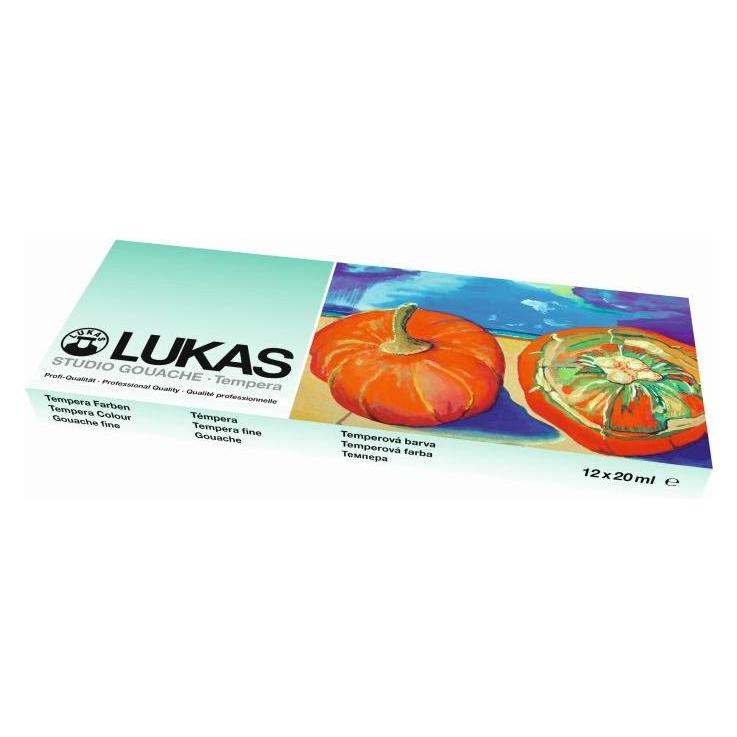 Nerchau LUKAS STUDIO GOAUCHE - Künstler-Gouache in Premium-Qualität - Starter-Set T12 mit 12 x 20 ml (20 ml) (K119012)