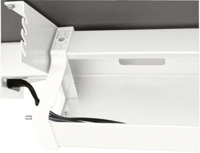 Schäfer Shop Select Kabelwanne Standard, für höhenverstellbare Schreibtische ab B 1400 mm, abklappbar, weiß