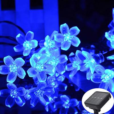 Uplift Picks Solar Cherry Blossom String Lights For Magical Outdoor Garden Holiday Decor cherry Blue 5 M 20 Leds (2 Modes)