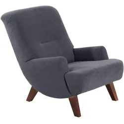 SESSEL Kajsa 71x80x101 Bezug Veloursstoff Buche nussbaum/anthrazit