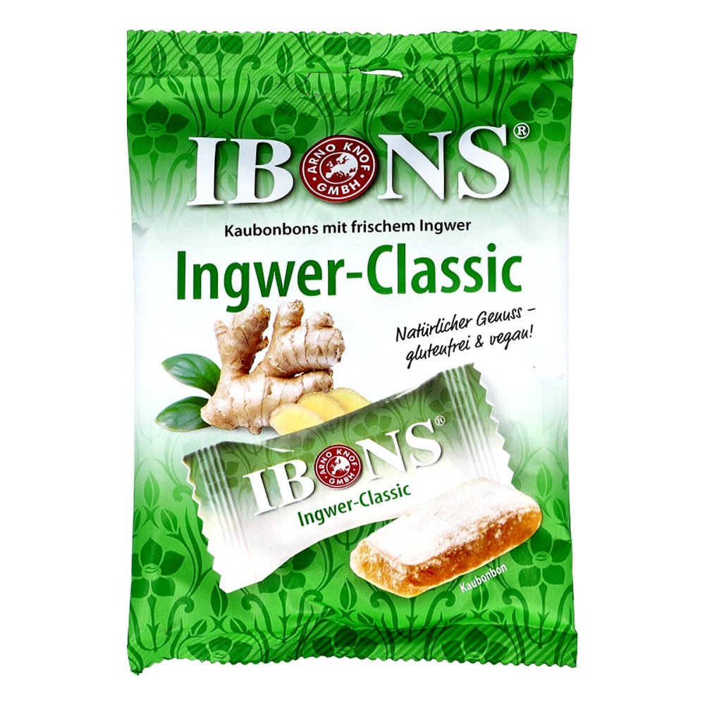 Arno Knof GmbH Ibons Ingwer Classic Tüte Kaubonbons 16884573