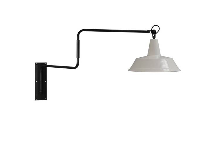 Retro witte wandleeslamp Industria 122cm zwart met grijs Masterlight - 3546-05-06-06