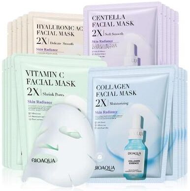 Inspired Finds BIOAQUA 20 Pack Centella Collagen Sheet Masks Hydrating & Refreshing Facial Care each Color 5p