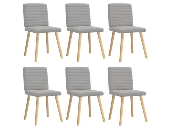 HEFZGDB Esszimmerstühle 6 STK. Wolkengrau Stoff, Weiche Polsterung und Robustes Gestell aus Metall und Holz für Langlebigkeit und Komfort, Vielseitige Sitzmöbel für Essbereich