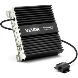 VEVOR Monoblock Autoverstärker 800 W RMS MAX 1/2/4 Ohm, Audioverstärker (Klasse D) mit ferngesteuerter Subwoofer-Pegelregelung Tiefpassfilter Bassverstärkung Phasenverschiebung Lautstärkeregler