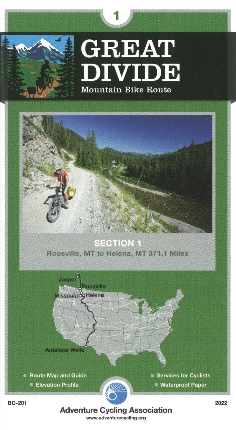 Great Divide Mountain Bike Route n° 1 - Roosville, Montana - Polaris, Montana (542 miles)   Adventure Cycling Association