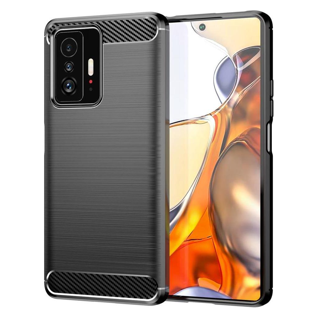 Cover-Discount Xiaomi 11T - Metall Carbon Look Hülle schwarz (Xiaomi Mi 11T Pro) (101913839A)