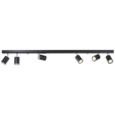 BRILLIANT Deckenstrahler "Different", schwarz, 6, H: 15cm, 1 Stk., Leuchten, Spotbalken, 119 cm, 6x GU10, schwenkbar, Metall, schwarz, Deckenstrahler