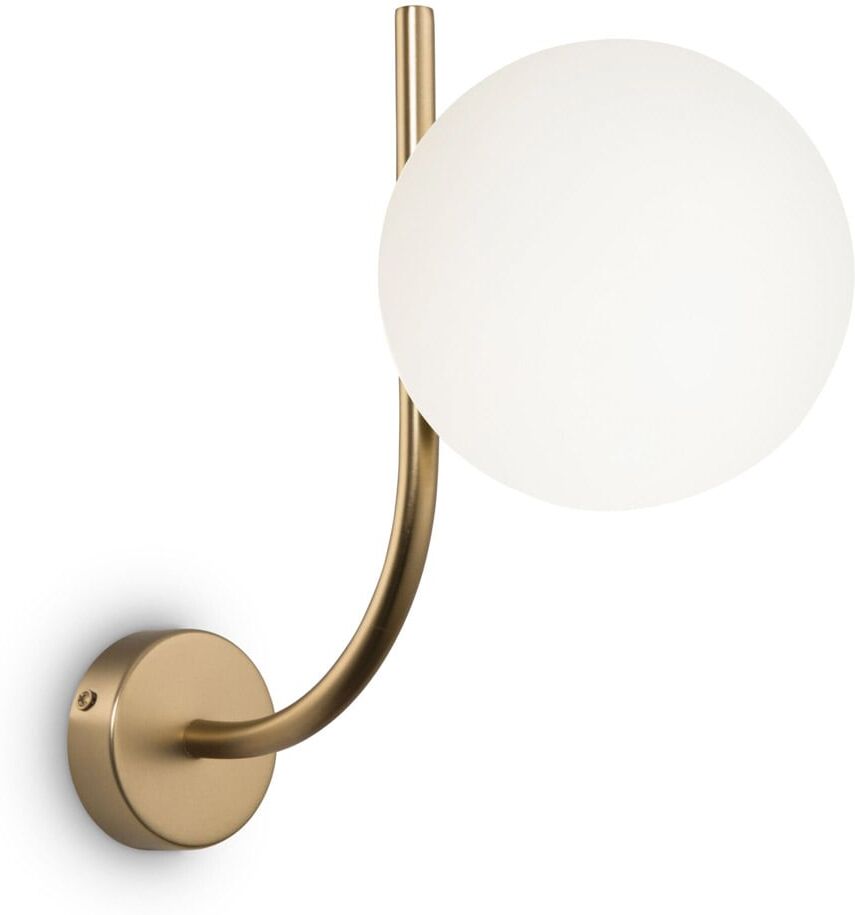 Maytoni Aplique de pared moderno dorado con esferas de vidrio blanco