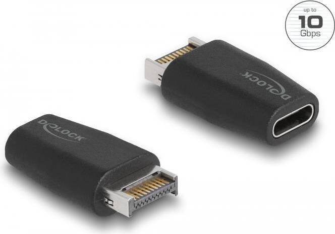 Delock USB 3.2 Type-A naar USB Type-C adapter, zwart