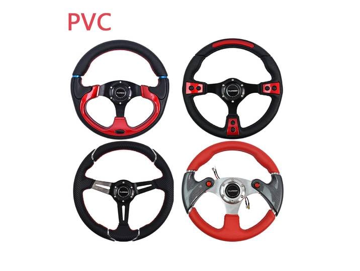 TIYPEOR vente spéciale volant universel rouge PVC Falt dérive volant de course pour multi diamètre