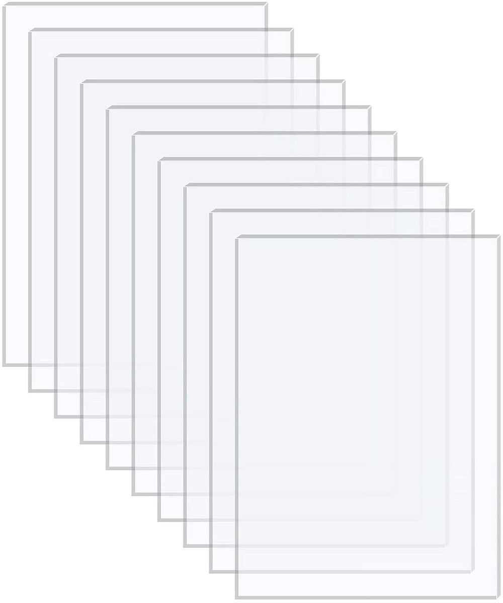 Omgoods - 10 stuks transparante acrylaatplaten, 20 x 25 cm