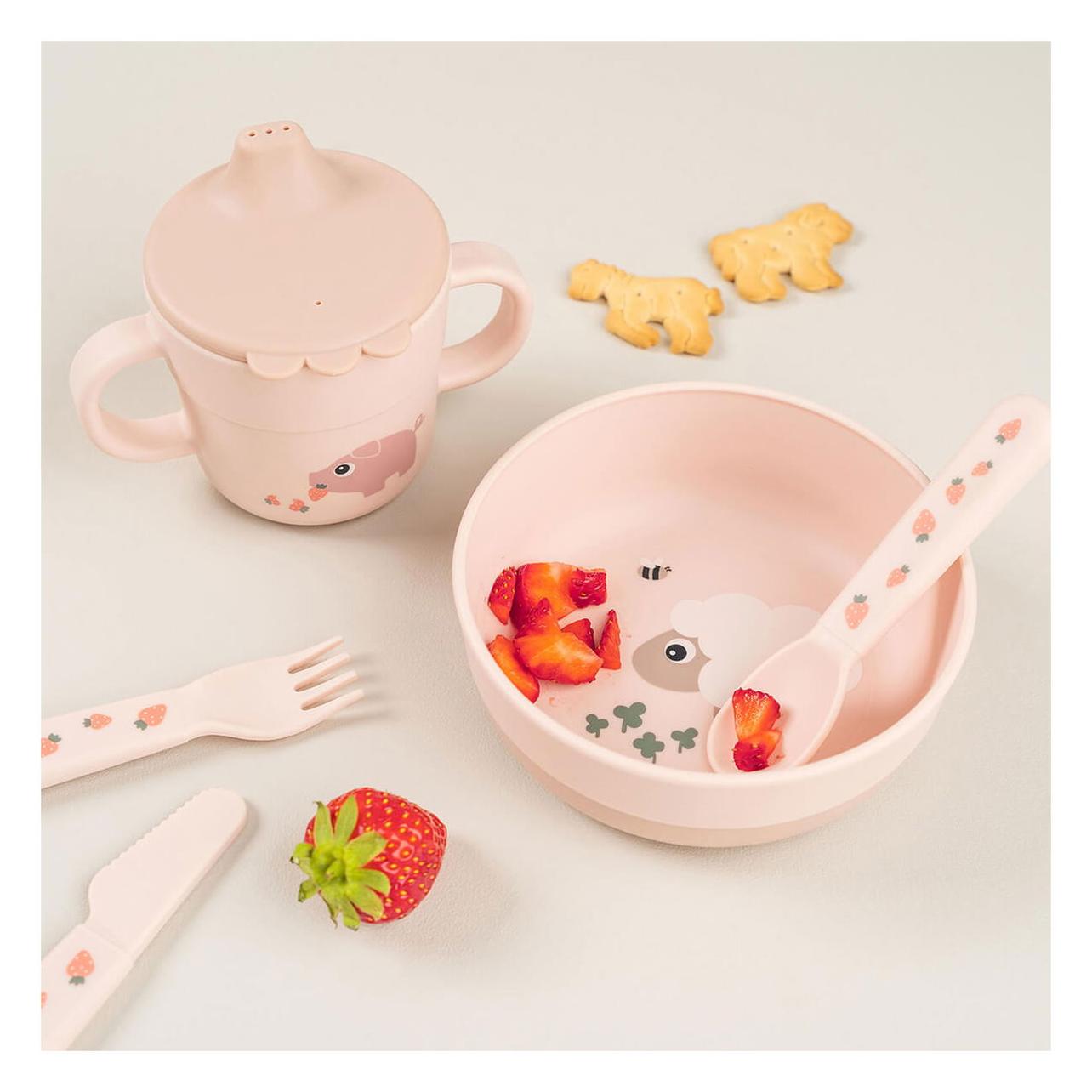 Done by Deer Kinderteller & Breischalen Esslern-Schale Foodie - Tiny Farm - Powd (1856431)