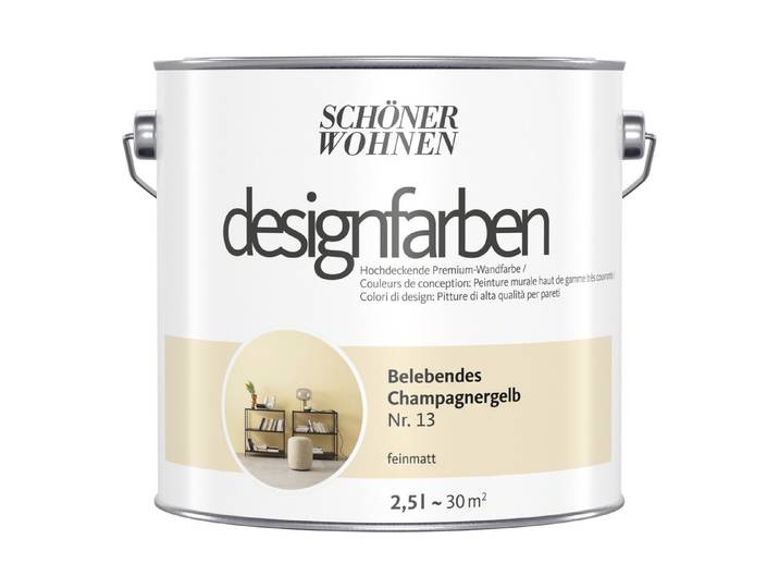 Schöner Wohnen Farbige Premium-Dispersion Designfarben Gelb 2.5 l