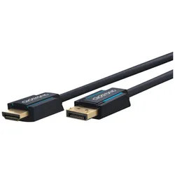 clicktronic Casual DisplayPort/HDMI™ Adapterkabel, 2 m (2 m), Videokabel, Blau