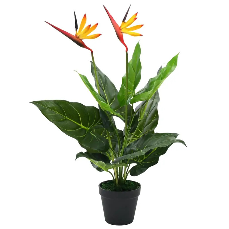vidaXL Kunstmatige paradijsvogelbloem in een pot, multicolor, 66 cm