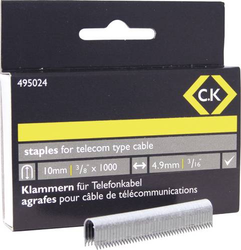 C.K 495024 Tackerklammern 1 St. Abmessungen (L x B) 10mm x 4.8mm
