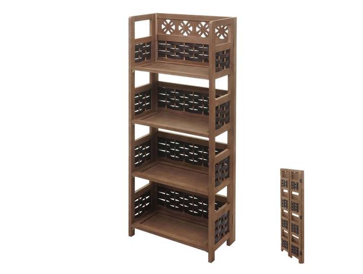 MCW Regal Dunkelbraun, Holz, 43x110x23 cm, Wohnzimmer, Regale, Bücherregale