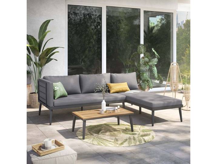 OUTLIV. India Ecklounge inkl. Loungetisch Stahl/Polypropylen