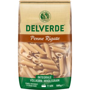 Delverde Nudeln Integrale Penne Rigate, Hartweizen, 500 g