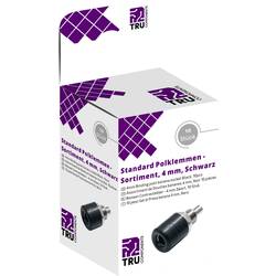 TRU COMPONENTS Laborsteckverbinder-Sortiment Buchse, Einbau vertikal Schwarz 10 St. T1906C145