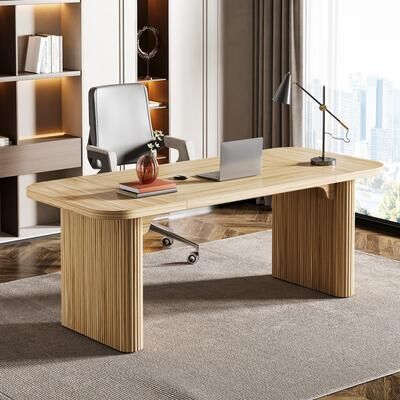 OEM Large Wood Executive Desk, Modern Computer Desk, Home Office Workstation Boss Desk