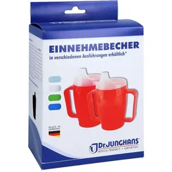 Einnehmebecher 2Griffe+Deckel 4 mm milchig