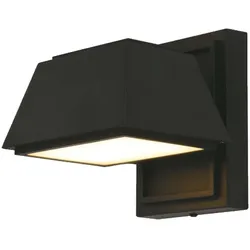 LED Wandleuchte Wandlampe Außenbereich Up Down Schwarz Warmweiß IP65 H 16 cm