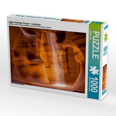 CALVENDO Puzzle Upper Antelope Canyon - Lichtsäule | 1000 Teile Lege-Größe 64x48cm Foto-Puzzle für glückliche Stunden