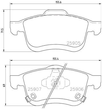 BREMBO P 23 167 Brake pad set