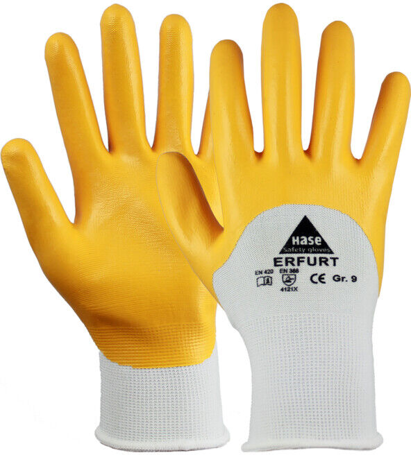 Hase ERFURT, Gant de travail nitrile en polyester/nitrile, taille 6 (901300-6)