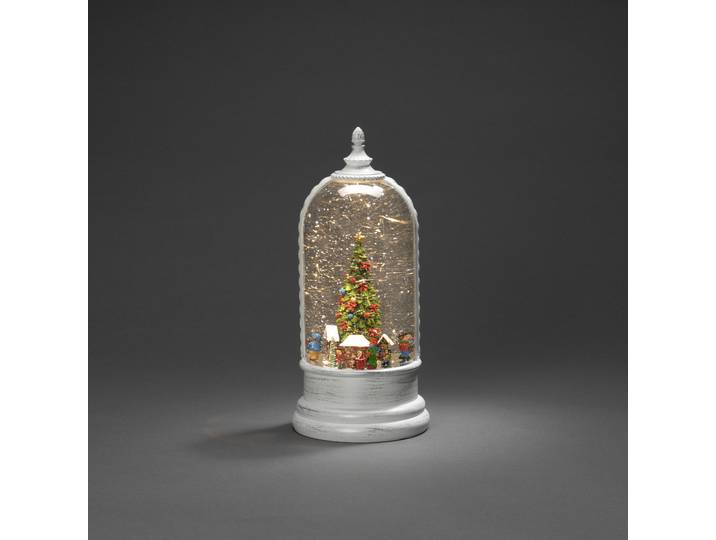 LED Laterne KONSTSMIDE Weihnachtsdeko , weiß, B:12,5cm H:27,2cm L:12,5cm T:12,5cm, Leuchten, LED Laterne, LED Wasserlaterne, weiß, Deutscher Weihnachtsmarkt