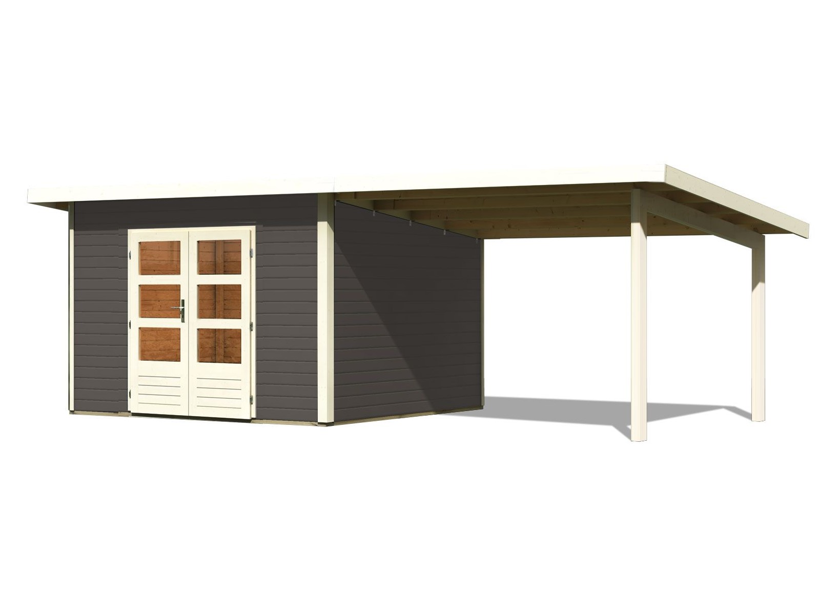 KARIBUHOLZT SH Northeim 3 grau 309x309x229 mit AD AD Breite 3,3 m 10004299