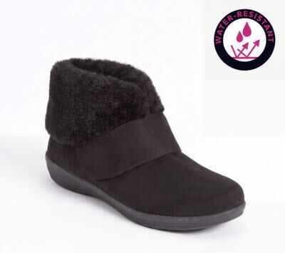 Extra Wide Width Women's The Colt Orthotic Water-Resistant Shootie by Comfortview in Black (Size 10 WW)