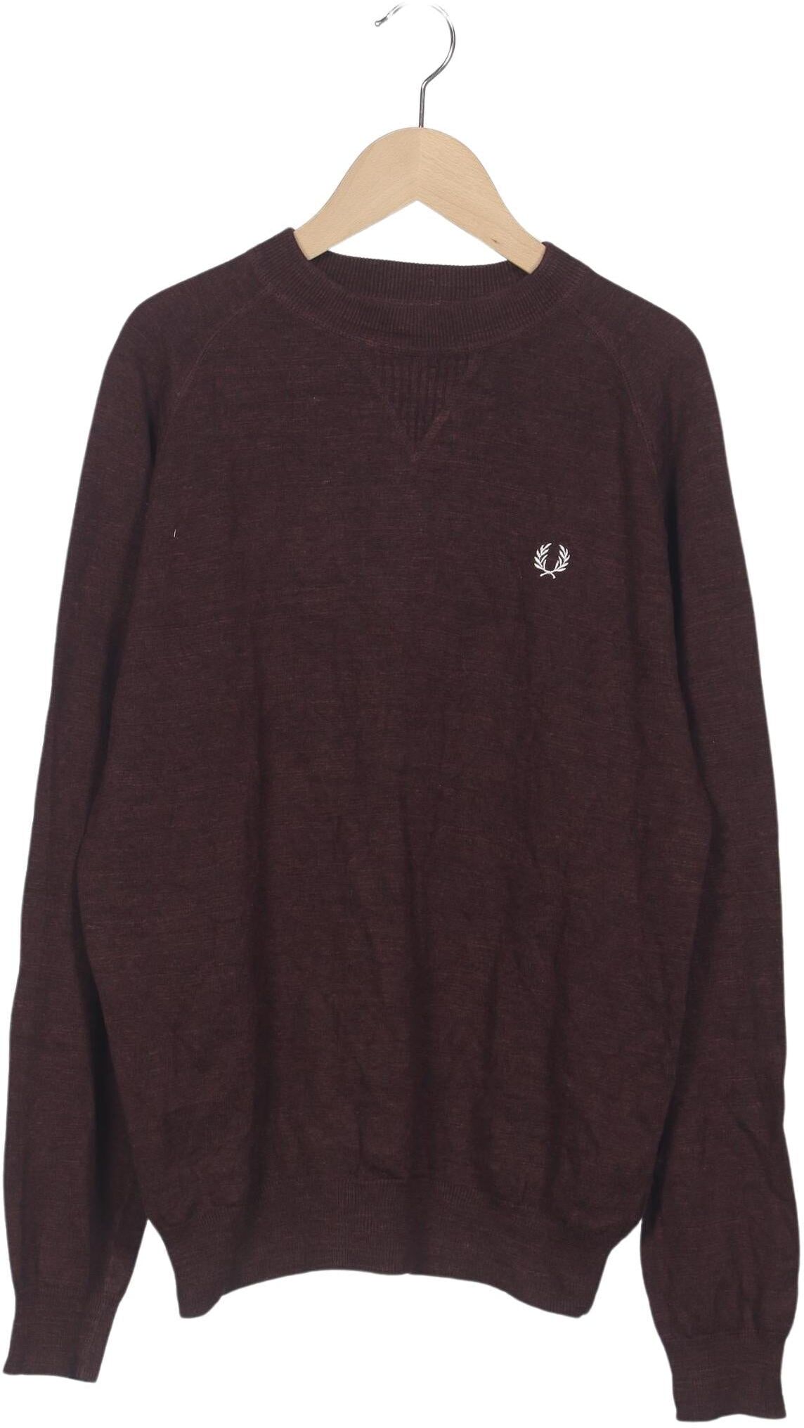 Fred Perry Herren Pullover, Bordeaux, Gr. M, Baumwolle - Second Hand