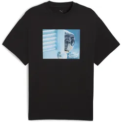 Puma, Herren, Sportshirt, Hoops x E.T. Tee II (L), Schwarz