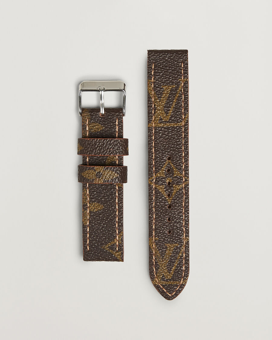 Care with Carl Watch Strap Re-made Louis Vuitton Monogram men 20MM Brun