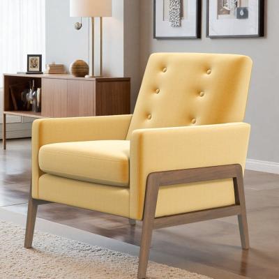 "29"" Fabric Wingback Lounge Chair with Solid Wood Frame and High-Density Foam and Minimal Assembly"