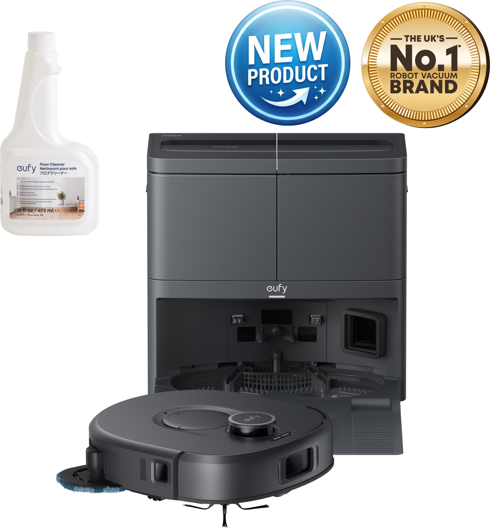 Anker eufy C30 Edge Robot Vacuum and Mop Combo with 1 Floor Cleaning Solution