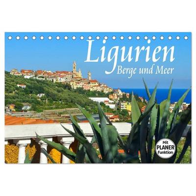 Ligurien - Berge und Meer (Tischkalender 2026 DIN A5 quer), CALVENDO Monatskalender