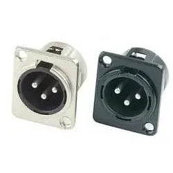 XLR Einbaubuchse schwarz