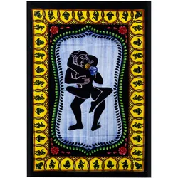 Handbrushed  Cotton Wall Art - Kamasutra