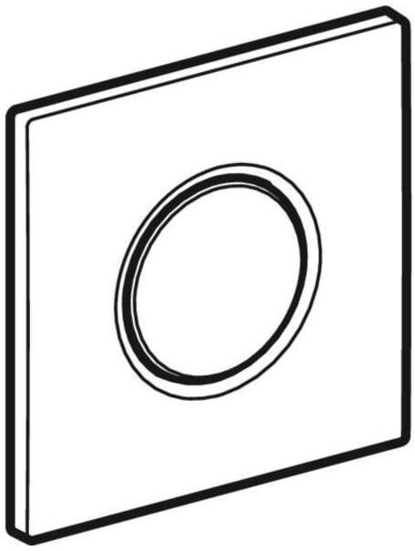 Geberit HyTouch Abdeckplatte Sigma01 242811461 für UR-Strg. pneumatisch, sgl. -verchromt