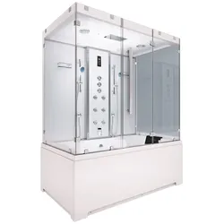 AcquaVapore Kombination Badewanne Dusche K80-WS-TH-B-EA Duschtempel 180x100 cm OHNE Zusatzoption