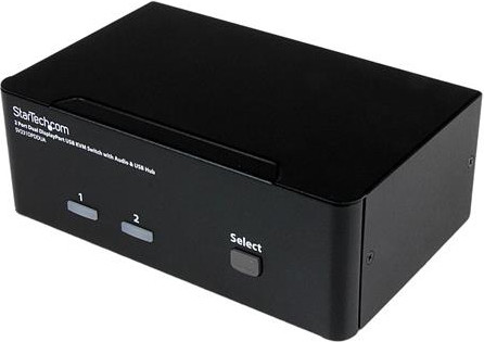 StarTech.com 2-poorts Dual DisplayPort USB KVM-schakelaar met audio en USB-hub