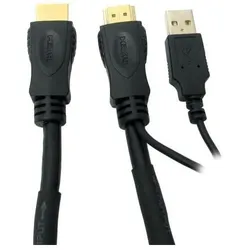 RS PRO HDMI-Kabel, 40m, Schwarz (40 m), Videokabel, Schwarz