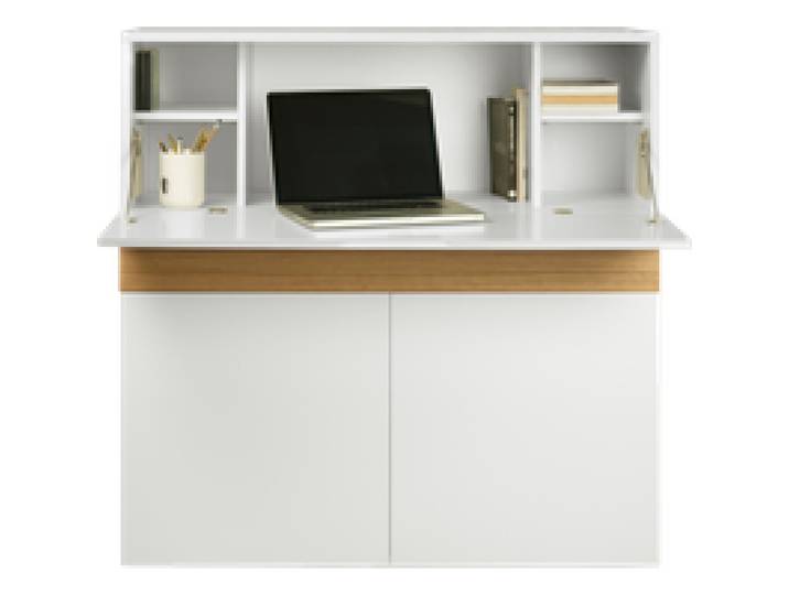 Bureau secrétaire bois 1 tiroir 3 portes Tim