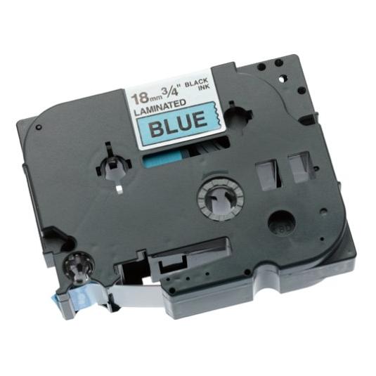 Inkadoo Brother TZ541 P-Touch schwarz auf blau Laminat 18mm x 8m P-Touch (1.80 cm, Schwarz, Blau) (4977766686501)